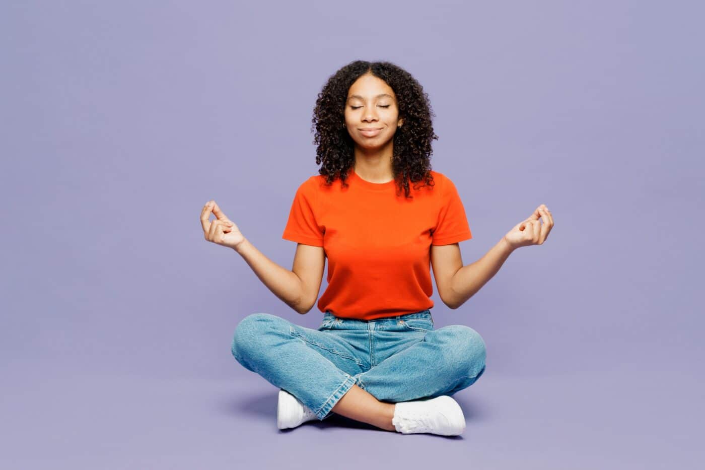 femme zen position du lotus